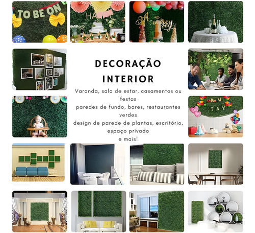 50 Placas Jardim Vertical Artificial Buchinho 60x40cm Planta