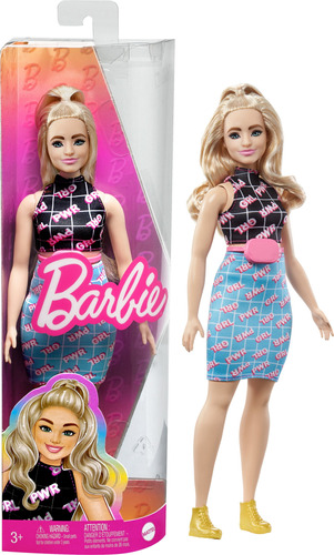 Muñeca Barbie, Rubia Con Curvas Con Traje Girl Power, Barbie