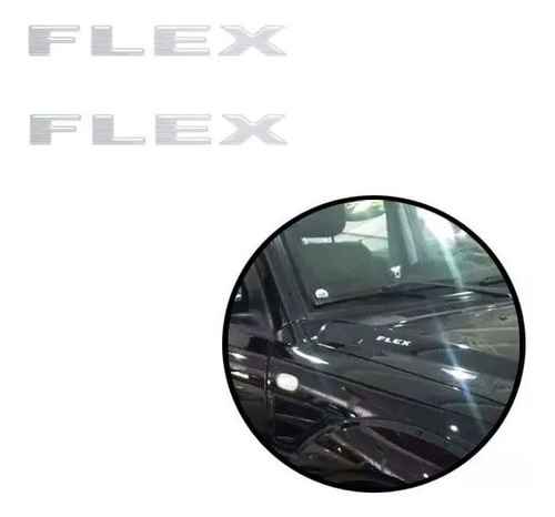 Imagem 4 de 6 de Kit Emblemas Pajero Tr4 Flex 4x4 Prata Adesivos Resinados