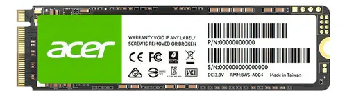 Unidad De Estado Solido Ssd Acer 1tb Fa100 Pcie 3.0 M,2