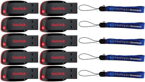 Pendrives Usb 2.0 De 16 Gb Sandisk Cruzer Blade 10-pack