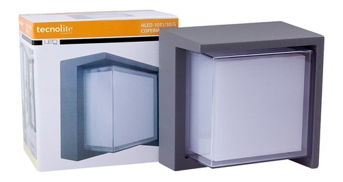 Imagen 4 de 8 de Lámpara Para Muro Exterior, Gris 15w, Luz Cálida Tecnolite