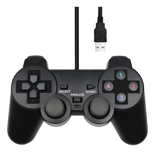 Joystick De Vibración Con Cable Control Usb Para Pc Gamer 