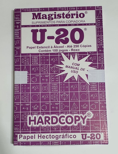 Papel Hectografico U-20 Roxo Hc-101 Cx 100 Jg - Promoção