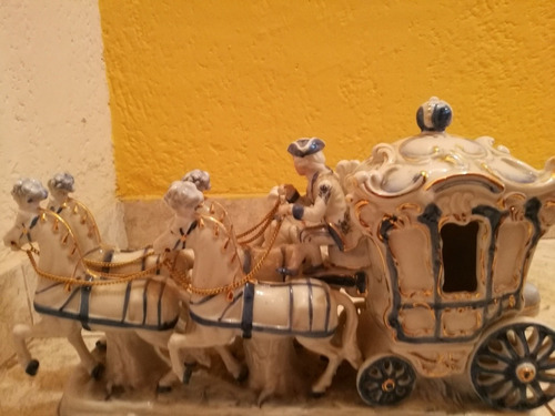 Escultura Porcelana Caballos Reveron Bronce Adorno