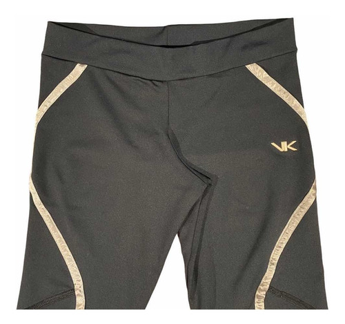 Calzas Deportivas De Mujer Vitnik T. M (2). Negro Y Plata