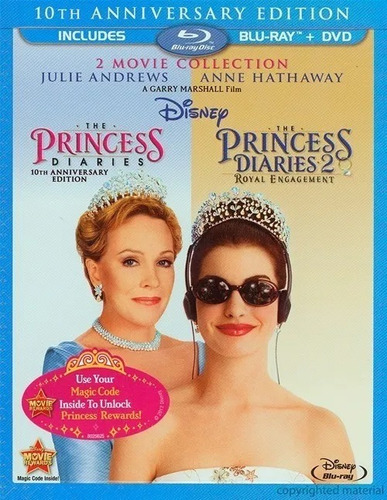 Blu Ray The Princess Diary Diario Princesa 2 Films Hathaway 