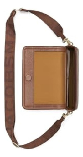 Bolsa Marc Jacobs The Leathermini Bag Acabado De Los Herrajes Oro Color Camel Correa De Hombro Camel Diseño De La Tela Lisa