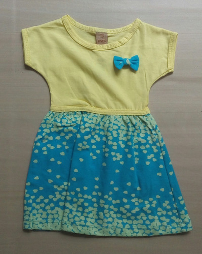 Vestido Estampado Infantil 01 A 03 Anos