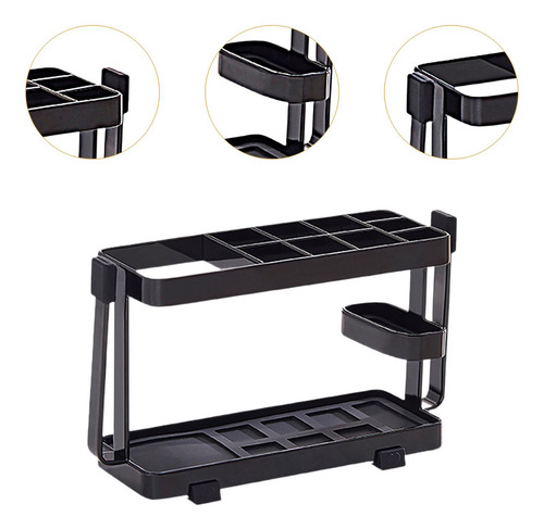 Soporte De Cepillo De Dientes De Acero De Acero 10 Negro