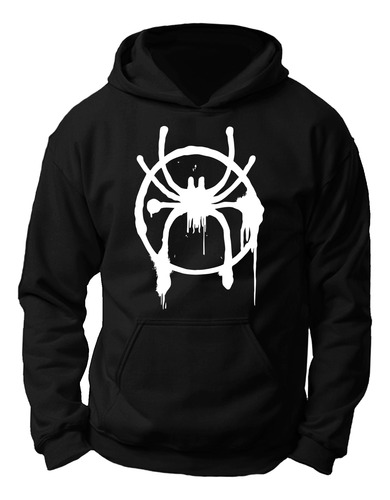 Sudadera Spiderman Miles Morales Un Nuevo Universo Negra/bla