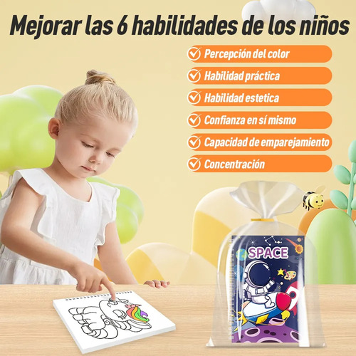 24 Pcs Libro Para Colorear Libreta De Dibujo De Acuarela