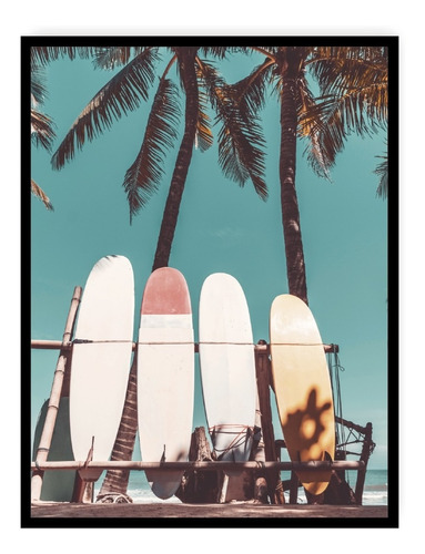 Cuadros Surf Playas Palmeras Surfboards -  Diseño A Elección