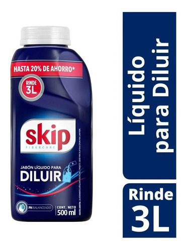 Skip Jabon Liquido X 500 Ml Para Diluir Rinde 3 Lt