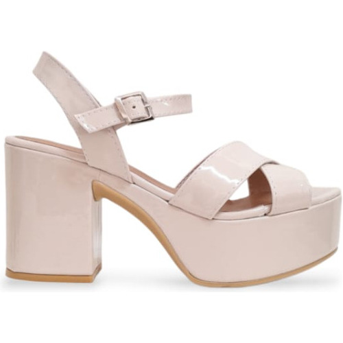 Sandalias Roma Charol Beige