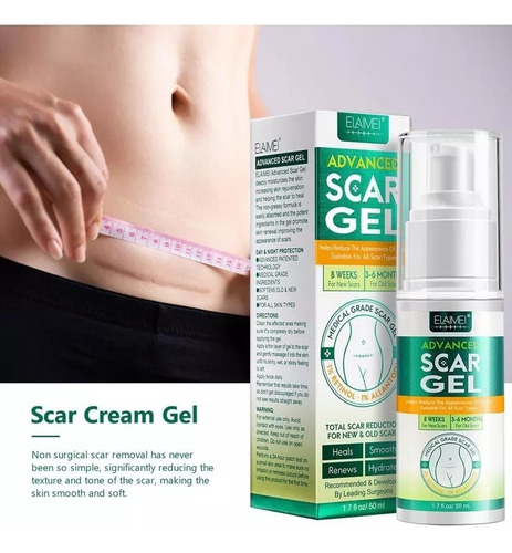 Kit Cicatrices Scar Gel/parche Abdominoplastia, Cirugía 1.5m Neutra