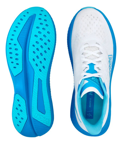 Tenis Hoka Correr One Mach 6 Hombre Blanco