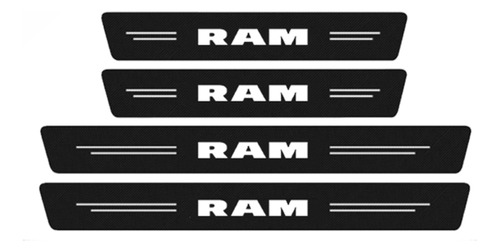 Dodge Ram Protectores Para Posapies / Pisa Puerta Fibra Carb