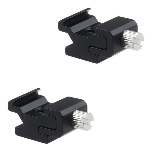 Set 2 Hot Shoe Zapata Adaptador 1/4 Hembra Para Flash