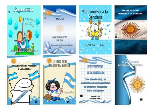 Anotadores + Birome Promesa A La Bandera Personalizadas45 Un