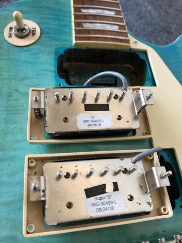 Guitarra Epiphone Les Paul Traditional Pro Plus 3 Con Case Diestro Ocean Blue Pau Ferro (Usado)
