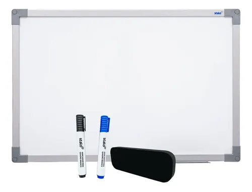 Lousa Quadro Branco Uv Escolar Escritório Moldura Soft 80x60