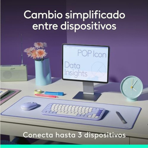 Logitech Pop Icon Combo, Combinación De Teclado Y Mouse