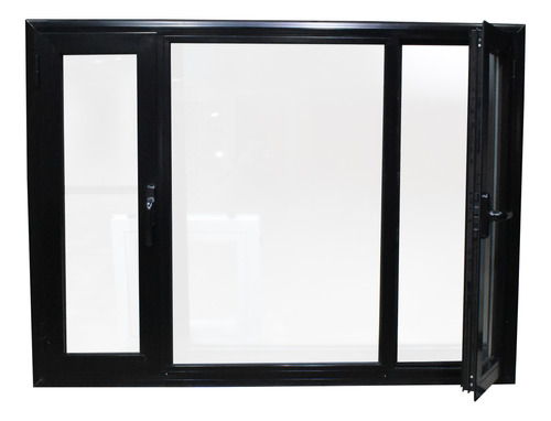 Ventana Patagonica Modena 150x110 2 Raja Negro Laminado 3+3