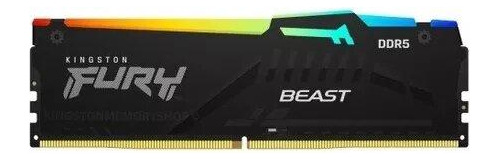 Memoria Kingston Fury Beast Rgb 8gb Ddr5 5600mhz Cl40 Negro