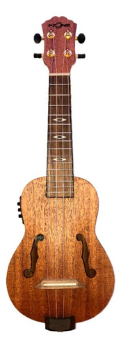 Ukelele Fzone Fzu31eq Electroacústico Soprano Color Marrón