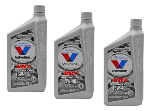 Kit 3 Litros Aceite Motor Multigrado 15w40 Sl Valvoline Vr1