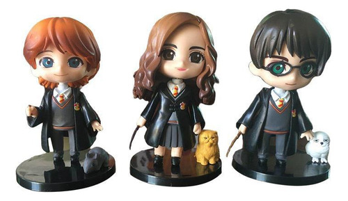 3pcs Harry Potter Hermione Ron Weasley Figura Modelo Juguete