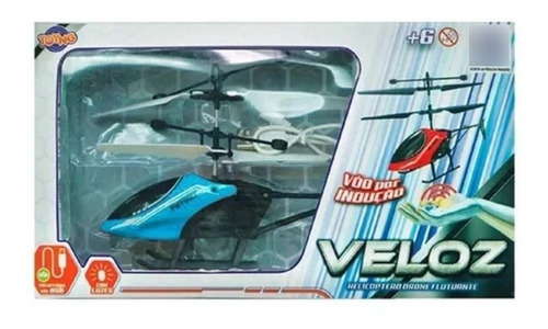 Brinquedo Helicoptero Voador Por Indução Toyng Azul 44032