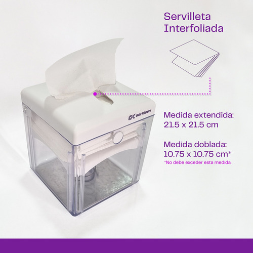 Gel Kleen Servilletero Para Restaurantes Y Cafeterías Color Blanco