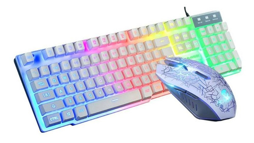 Teclado Led Ratón Kit/pc Gaming Teclado Mecánico