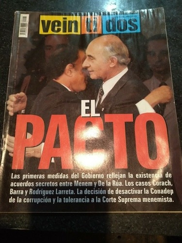 Revista Veintidos Menem De La Rua 16 12 1999 N75