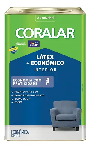 Latex Tinta Acrilica Mais Economica Parede E Teto Coral