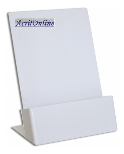 50 Porta Folleto Plástico Blanco 15x20 Cm Oferta Acrilonline