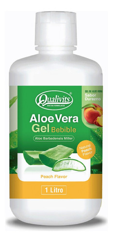 Aloe Vera Bebible Qualivits 1 Litro - Sabor Durazno