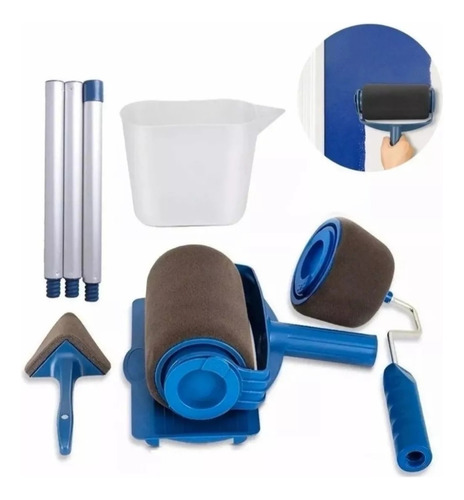 Kit De Rodillo Rellenable Espatula 8 Pzs Para Pintar