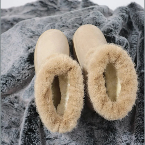 Botas De Nieve De Felpa De Invierno Para Mujer, Calzado Casu