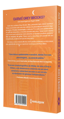 Livro Como fingir em Hollywood de Ava Wilder Editora Harlequin capa mole em português