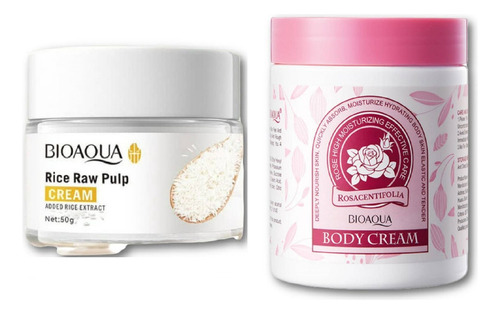 Pack Crema Aclarante Bioaqua Y Crema Para El Cuerpo Rosas