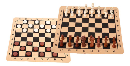 Juego De Ajedrez Y Damas, Tablero De Ajedrez Plegable,