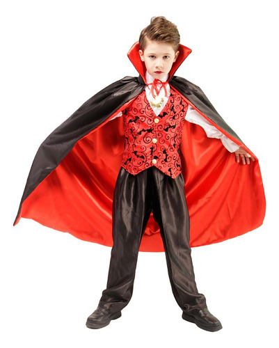 Traje De Cosplay Niño Vampiro Halloween Escenario Mascarada