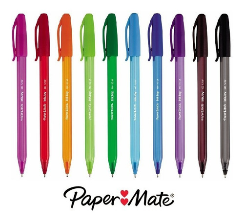 Imagen 1 de 3 de Bolígrafo Paper Mate Inkjoy 100 Kilométrico X84 U. Surtidas