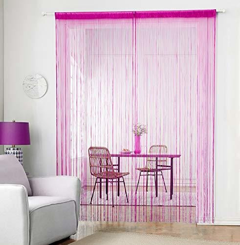 Cortinas Hsylym Paneles De Cortina De Hilo De Tejido Denso P