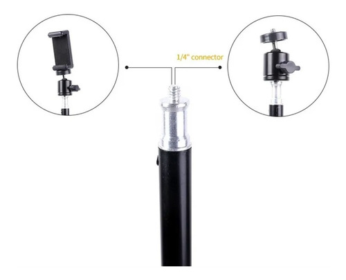 Imagen 6 de 6 de Tripie De Aluminio 102 Cms Para Celular Y Cámara 3 Niveles