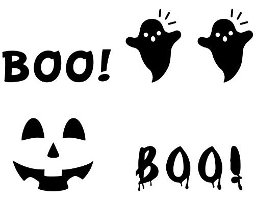 Mozamy Creativo Halloween Boo Decals Halloween Front Gn1me