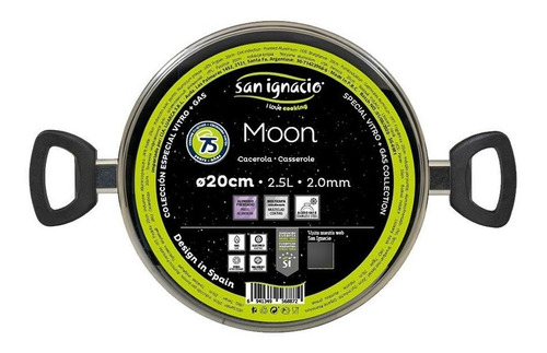 Cacerola 20 Cm Aluminio Tapa Moon San Ignacio Pettish Online